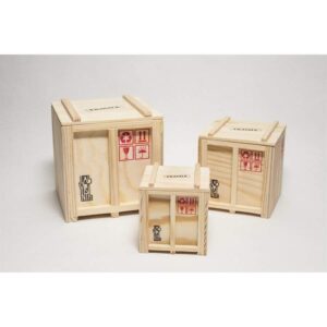 Desktop Storage Cargo Container Set - Wood