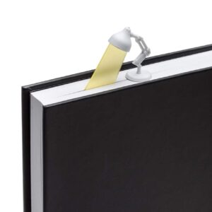 Lightmark 3D lamp bookmark in book - white