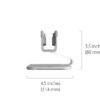 Rain Design mTower Vertical Laptop Stand DImensions Front