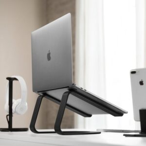 Twelve South Curve Aluminum Laptop Stand - Black on Desk