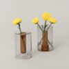 Pen Holder and Reversible Vase, Amber/Grey