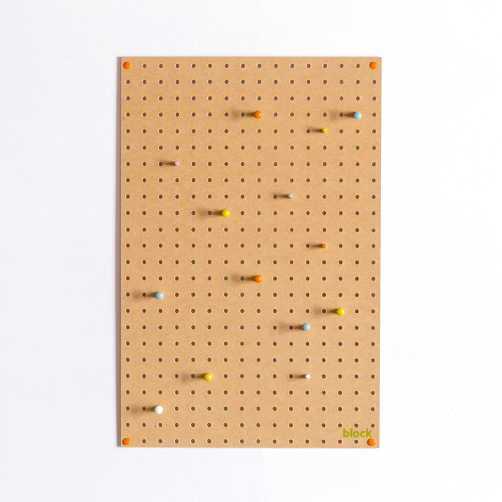 Wooden Pegboard by Block Design Natural Finish