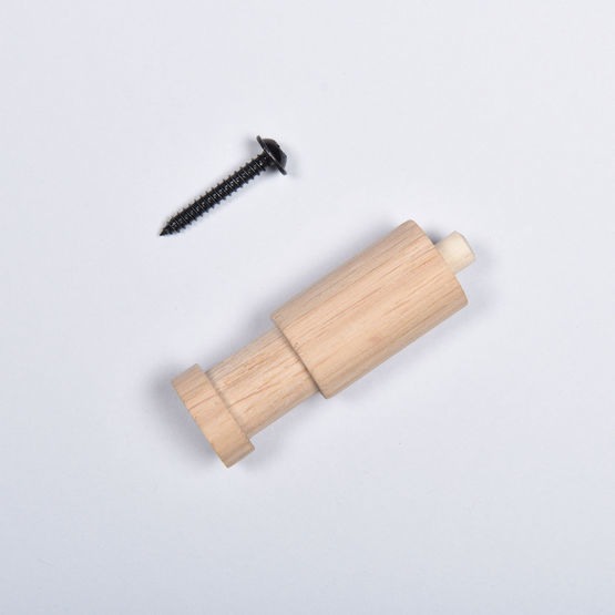 Large wooden peg plus included screw