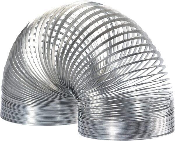 The original metal slinky desk toy opened