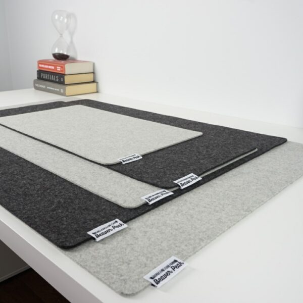 Beaver Peak Merino wool desk mat large sizes