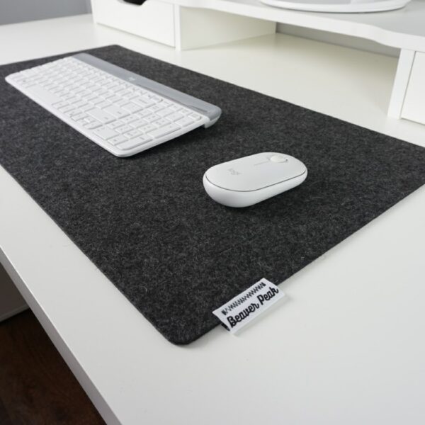 Black merino wool mouse pad