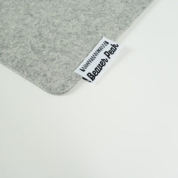 Beaver Peak Merino wool desk mat light grey