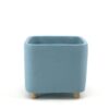 Ceramic blue desk planter - large empty