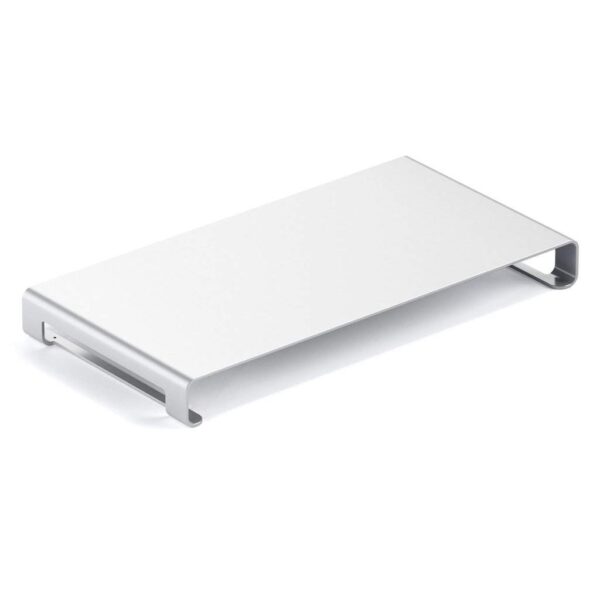 Satechi monitor stand - aluminum desk riser, silver empty