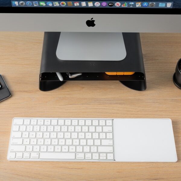 Twelve South Curve Desk Riser Monitor Stand - Black with Mac