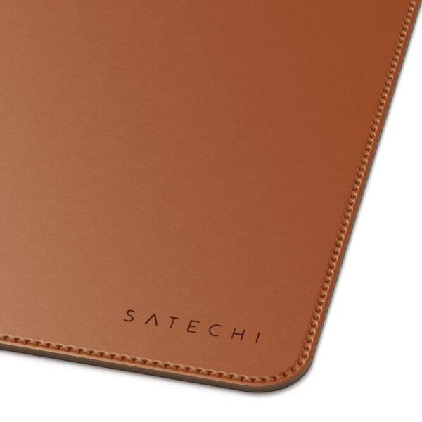 Satechi Deskmate Stitching Closeup - Brown