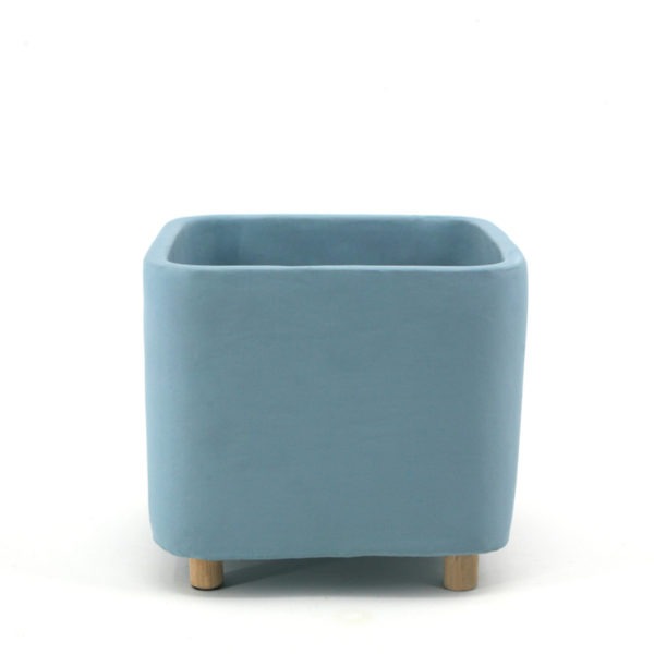 Large Desk planter - Blue, Ceramic - Empty