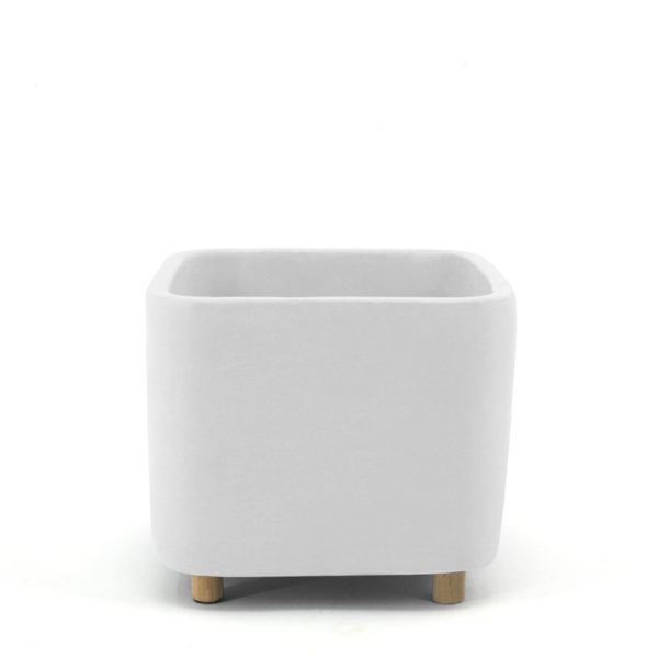 Large Desk planter - White, Ceramic - Empty