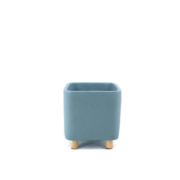 Desk Planter - Ceramic, Blue, Empty