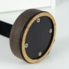 Wood Headphone stand walnut - closeup of cork base