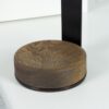 Wood Headphone stand walnut - closeup