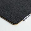 Wool and cork desk mat - Charcoal - Closeup