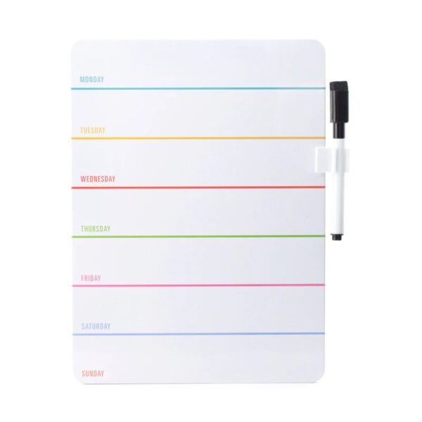 Weekly Dry Erase Board - Kikkerland, Magnetic