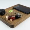 Beaverpeak wood accessory tray with keys and fidget cube - Walnut