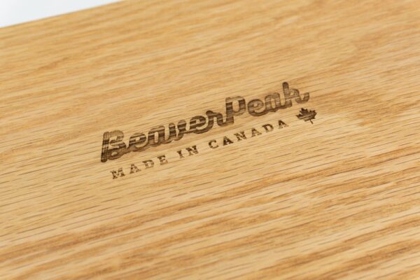 Beaverpeak wood accessory tray logo