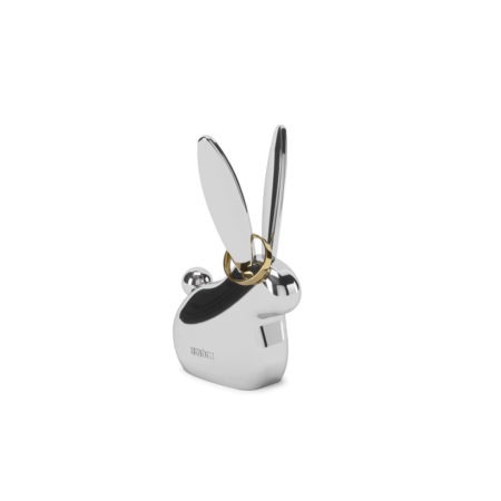 Bunny ring holder - with gold ring on ear