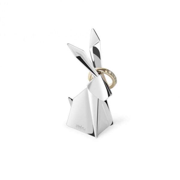 Bunny ring holder - Origami rabbit with ring