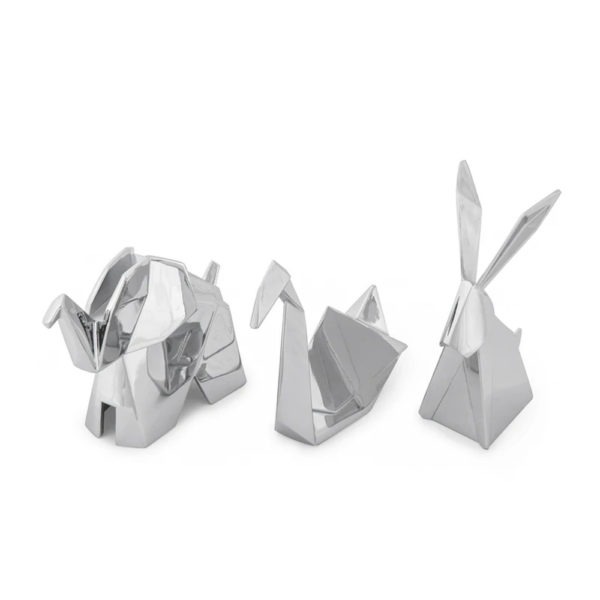 Origami Ring Holders - Swan,, Elephant, Bunny - Front View