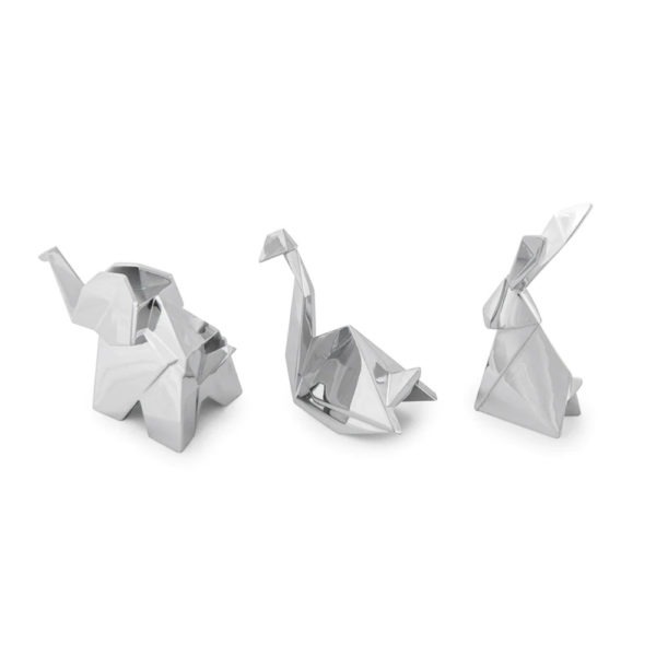 Origami Ring Holders - Swan,, Elephant, Bunny - Back View