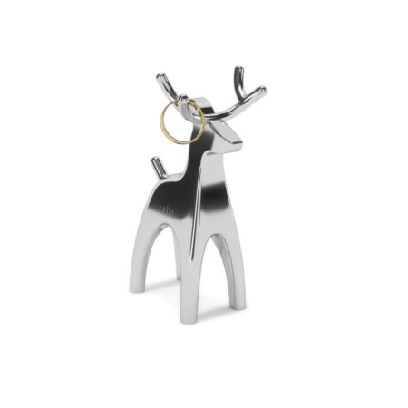 Reindeer ring holder - With gold ring