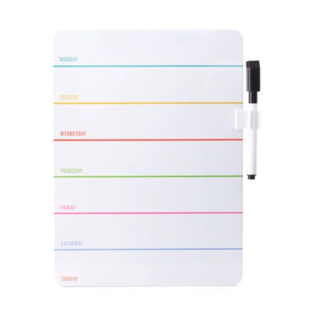 Weekly Dry Erase Board - With marker