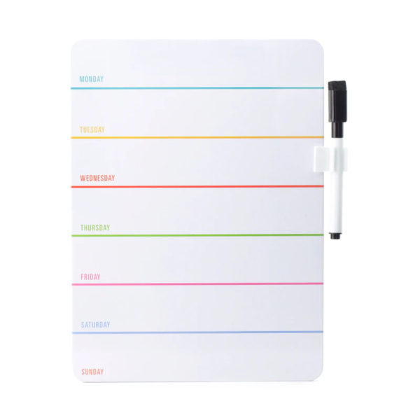 Weekly Dry Erase Board - With marker