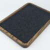 Walnut Wood Jewelry Tray - Charcoal (Black) inner lining