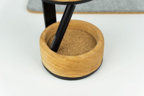 Wood Pen Holder base closeup - BeaverPeak - Natural