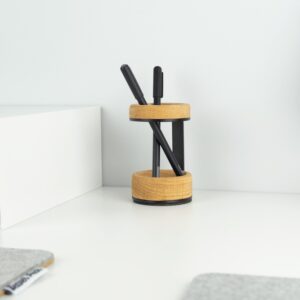Wood Pen Holder from a distance - BeaverPeak - Natural
