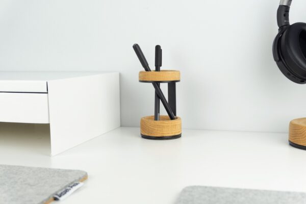 Wood Pen Holder from a distance - BeaverPeak - Natural