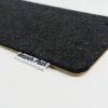 Wool Keyboard Mat - Black, closeup