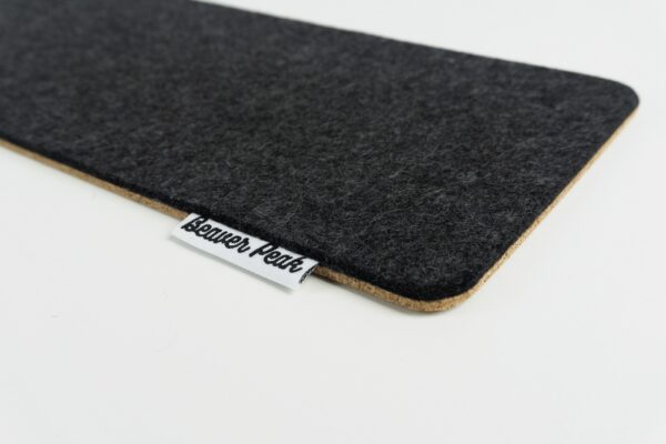 Wool Keyboard Mat - Black, closeup