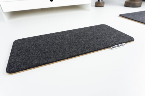 Wool Keyboard Mat - Black, empty