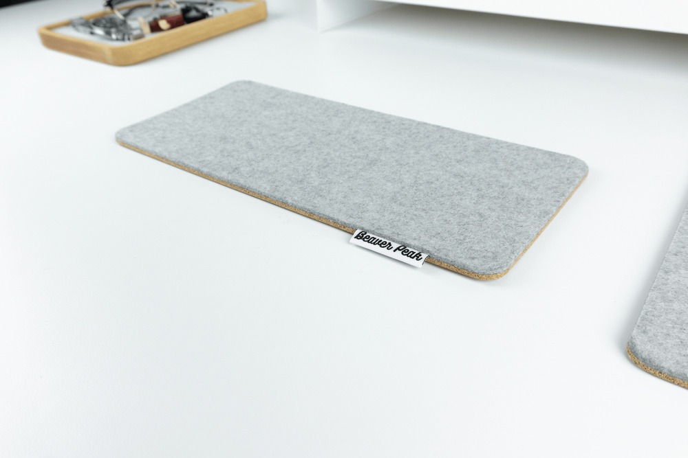 Wool Keyboard Mat - Grey, Empty