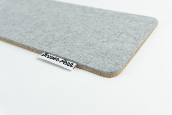 Wool Keyboard Mat - Grey, closeup