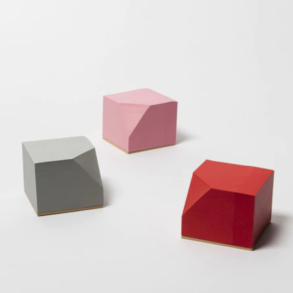 Grey and Pink sticky notes block by Block Design, shown side by side