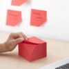Pink sticky notes block by Block Design, showing a sheet being peeled away