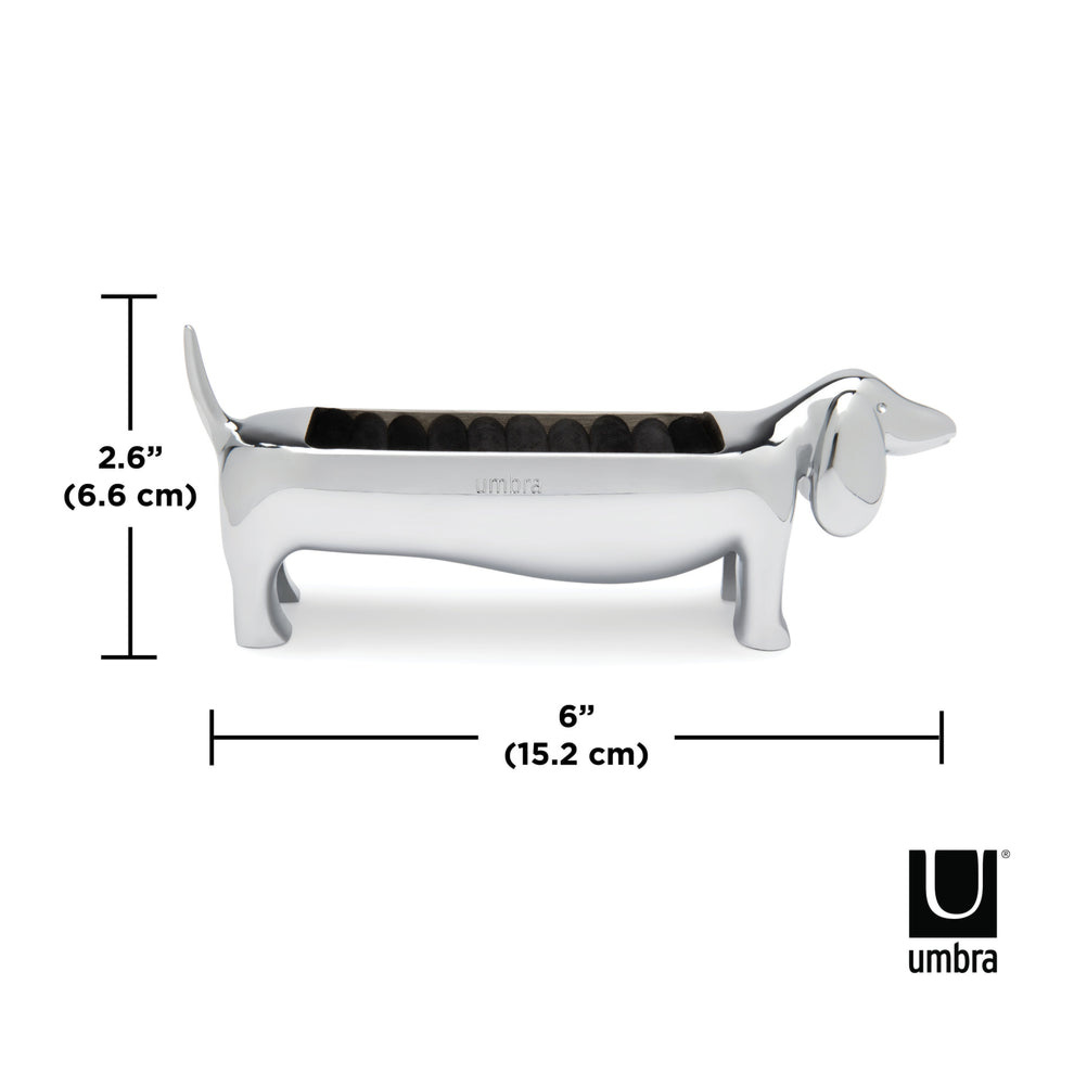 Dachshund Ring Holder - dimensions, 15.2 length (6 inches), 6.6 cm height (2.6 inches)