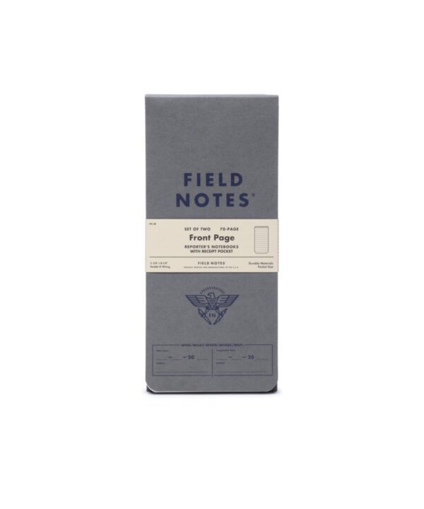 Front cover of Field Notes' reporters notebooks