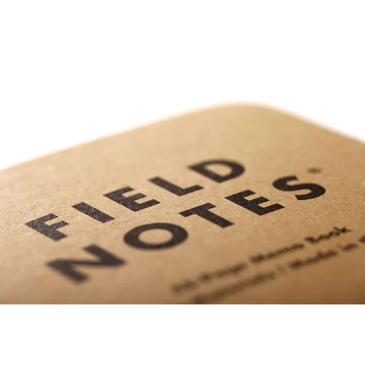 Field Notes kraft notebook cover closeup