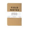Left handed notebook - Field Notes 3 pack
