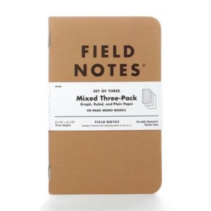 Field Notes 3 pack of mixed paper notebooks
