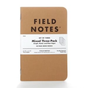 Field Notes 3 pack of mixed paper notebooks