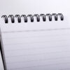 Close up of spiral binding for Field Notes' reporters notebooks