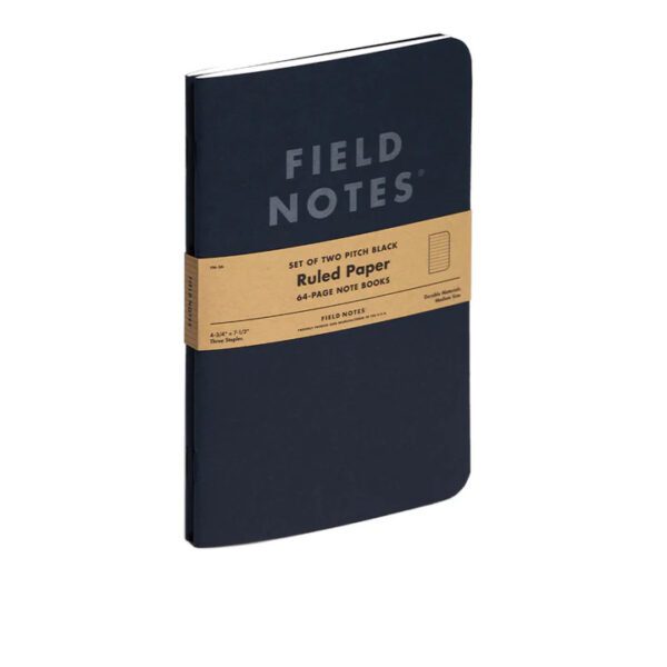 Field Notes Pitch Black Notebook - Set of 2 Matte Black Notebooks - Image 3